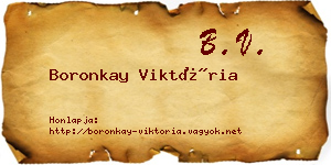 Boronkay Viktória névjegykártya